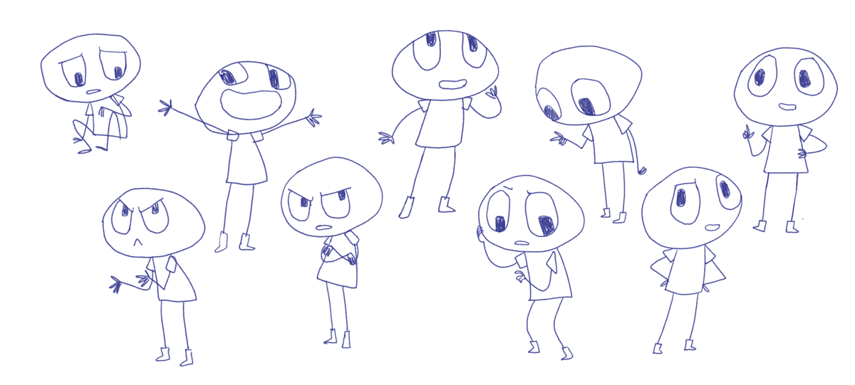 Beanie character poses